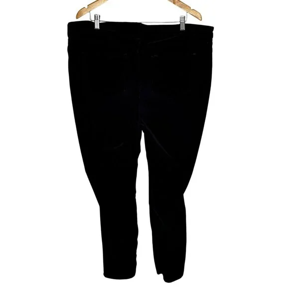 Old Navy Plus Size 20 Tall Rockstar Super Skinny Black Velvet Pants Whimsigoth - Picture 3 of 8